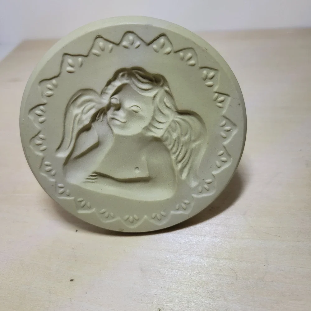 Hill Design Brown Bag Cookie Art Angel Cookie Stamp with Tag Vintage‎ 1995